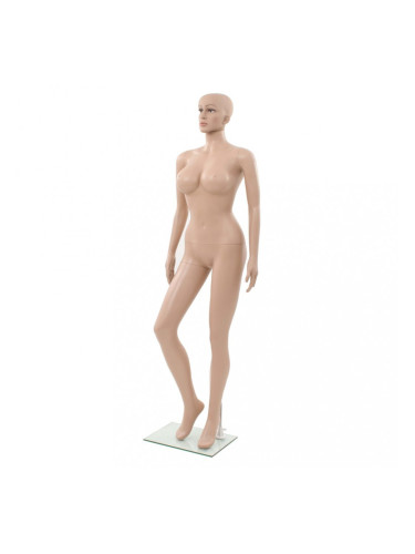 Sonata Секси женски манекен със стъклена основа, бежов, 180 см