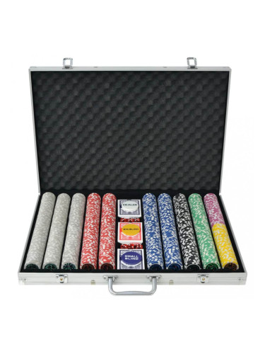 Sonata Покер комплект с 1000 лазерни чипа, алуминий