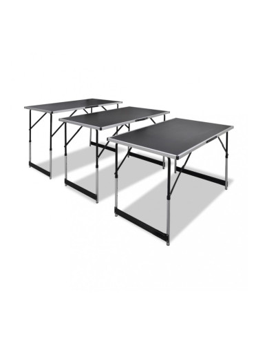 Sonata Сгъваема маса с регулируема височина, 3 бр