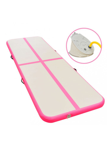 Sonata Надуваем дюшек за гимнастика с помпа, 300x100x10 см, PVC, розов