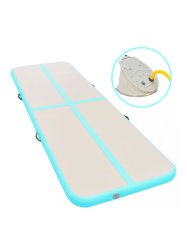 Sonata Надуваем дюшек за гимнастика с помпа, 800x100x10 см, PVC, зелен