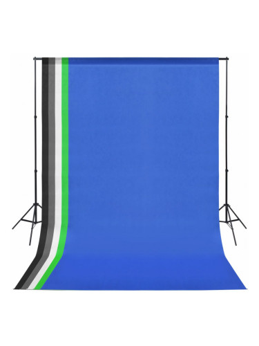 Sonata Комплект за фото студио с фонове в 5 цвята и регулируема рамка