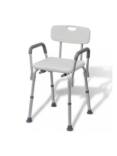 Sonata бял алуминиев душ стол