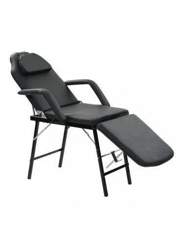 Sonata Преносим козметичен стол, изкуствена кожа, 185x78x76 см, черен