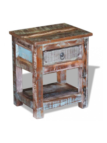 Sonata Масичка с 1 чекмедже, твърдо регенерирано дърво, 43x33x51 cм