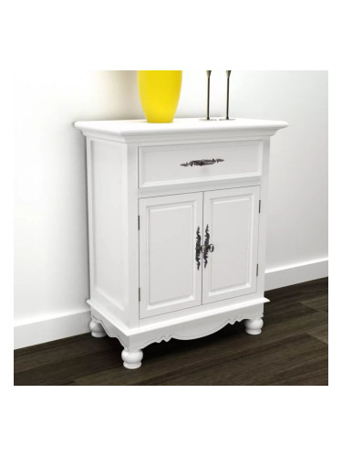 Sonata Бял дървен шкаф с 2 врати и 1 чекмедже