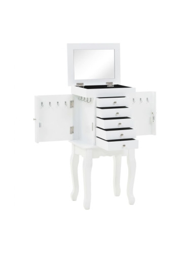 Sonata Свободностоящ шкаф за бижута, бял