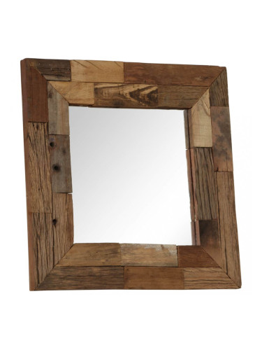 Sonata Огледало, масивна дървесина от траверси, 50x50 см
