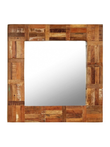 Sonata Огледало за стена, регенерирано дърво масив, 60x60 cм