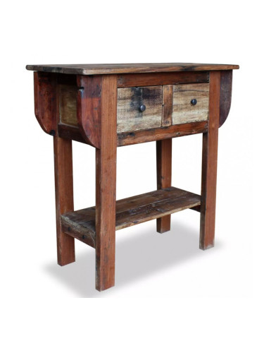 Sonata Конзолна маса, регенерирано дърво масив, 80x35x80 cм