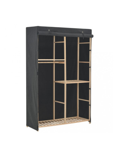 Sonata Гардероб с три рафта, сив, 110x40x170 см, текстил