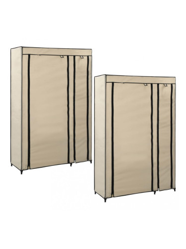 Sonata Сглобяеми гардероби, 2 бр, кремави, 110x45x175 см, текстил