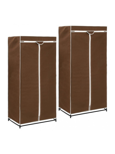 Sonata Гардероби, 2 бр, кафяви, 75x50x160 см