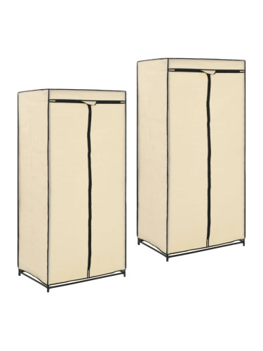 Sonata Гардероби, 2 бр, кремави, 75x50x160 см