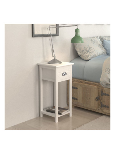 Sonata Нощно шкафче с 1 чекмедже, бяло