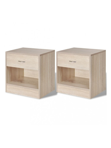 Sonata Нощно шкафче с чекмедже, 2 бр, цвят дъб
