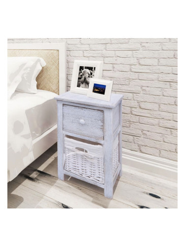Sonata Нощни шкафчета, 2 бр, дърво, бели