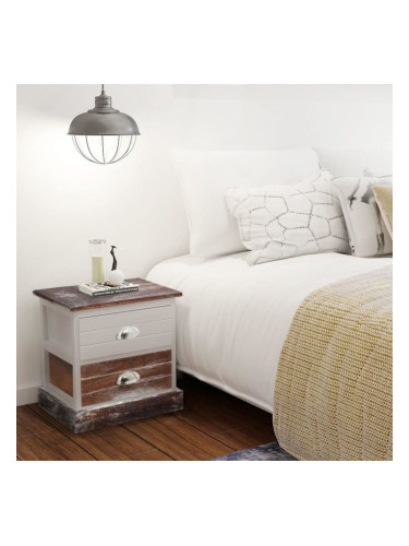 Sonata Нощни шкафчета, 2 бр, кафяво и бяло