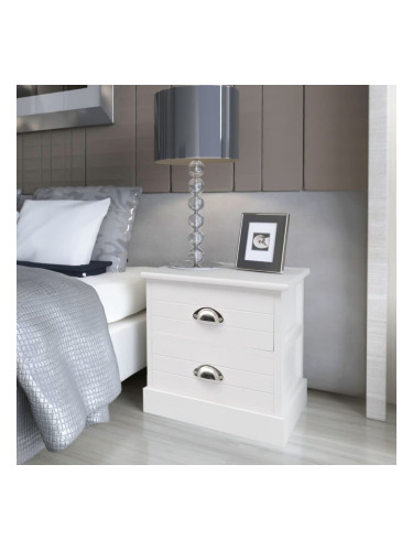Sonata Френски нощни шкафчета, 2 бр, бели