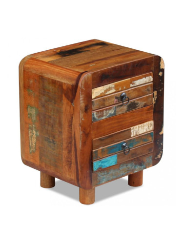 Sonata Нощно шкафче, масивно регенерирано дърво, 43x33x51 cм