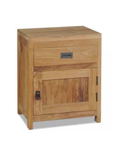 Sonata Нощно шкафче, тиково дърво масив, 40x30x50 см