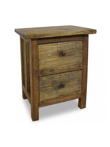 Sonata Нощно шкафче, регенерирана дървесина масив, 40x30x51 cм