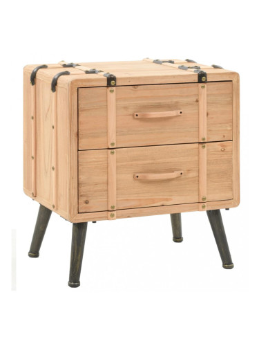 Sonata Нощно шкафче, чамова дървесина масив, 50x35x57 см