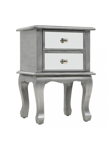 Sonata Огледално нощно шкафче, МДФ и стъкло, 34,5x30x50 см