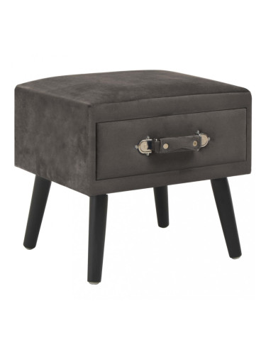 Sonata Нощно шкафче, сиво, 40x35x40 см, кадифе