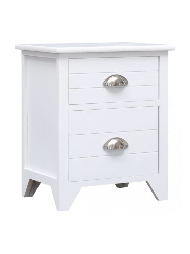 Sonata Нощно шкафче, бяло, 38x28x45 см, дърво от пауловния