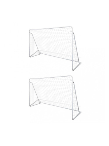 Sonata Футболни врати с мрежи, стомана, 2 бр, 240x90x150 см