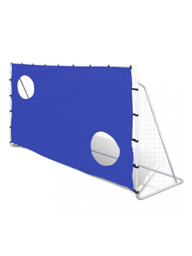 Футболна врата с целеви точки стоманена 240 х 92 х 150 см