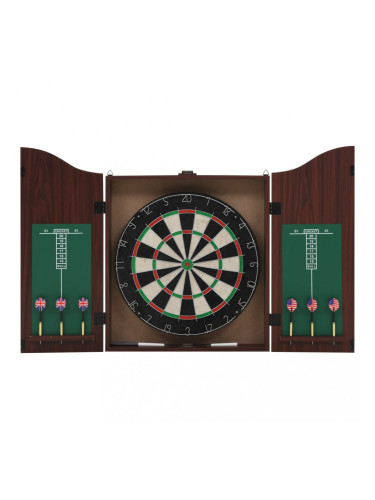 Sonata Професионална мишена за дартс от сизал с шкаф и 6 стрелички