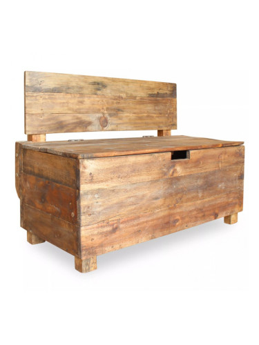 Sonata Пейка от регенерирано дърво масив, 86х40х60 см