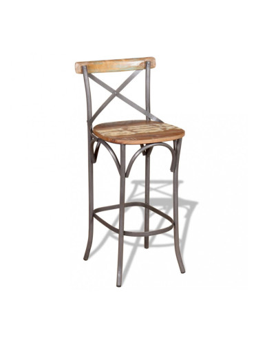 Sonata Бар стол от регенерирано дърво масив, 45x45x110 cм