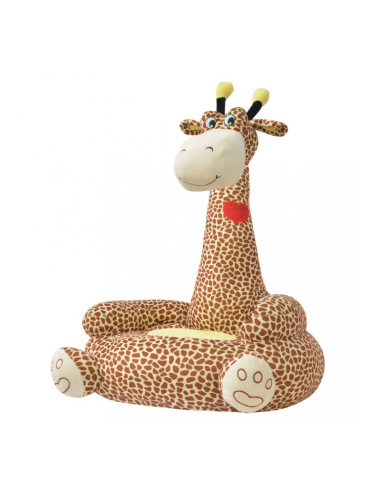 Sonata Плюшен детски стол, жираф, кафяв