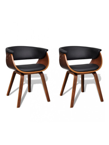 Sonata Трапезни столове, 2 бр, дървена рамка, изкуствена кожа