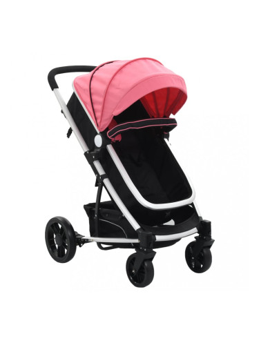 Sonata Детска/бебешка количка 2-в-1, розово и черно, алуминий