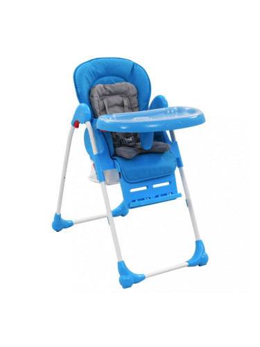 Sonata Високо бебешко столче за хранене, синьо и сиво