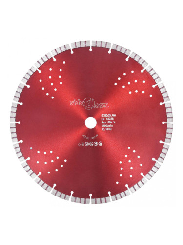 Sonata Диамантен режещ диск с турбо и отвори, стомана, 350 мм