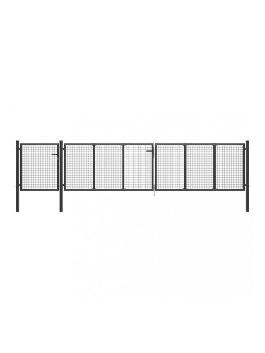 Sonata Градинска порта, стомана, 500x75 см, антрацит