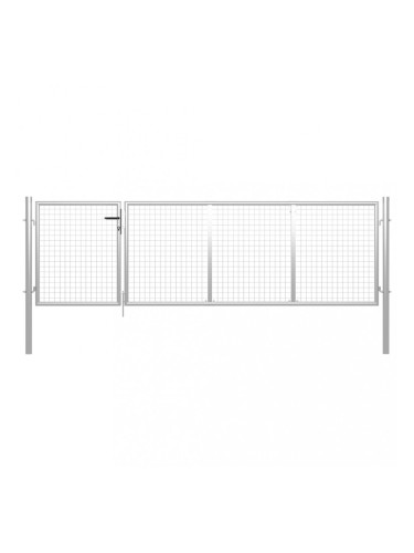 Sonata Градинска порта, стомана, 350x100 см, сребриста