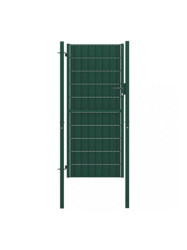 Sonata Порта за ограда, стомана, 100x124 см, зелена