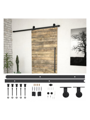 Sonata Комплект механизъм за плъзгаща врата, 183 см, стомана, черен