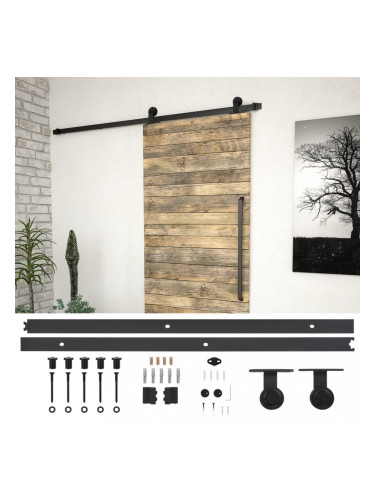 Sonata Комплект механизъм за плъзгаща врата, 200 см, стомана, черен
