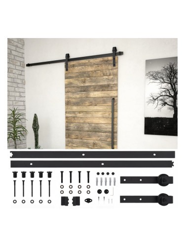 Sonata Комплект механизъм за плъзгаща врата, 183 см, стомана, черен