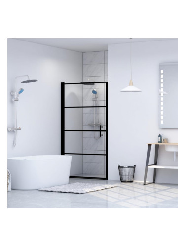 Sonata Врата за душ, закалено стъкло, 81x195 см, черна