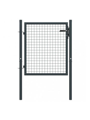 Sonata Мрежеста градинска врата, поцинкована стомана, 100x125 см, сива