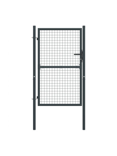 Sonata Мрежеста градинска врата, поцинкована стомана, 100x200 см, сива