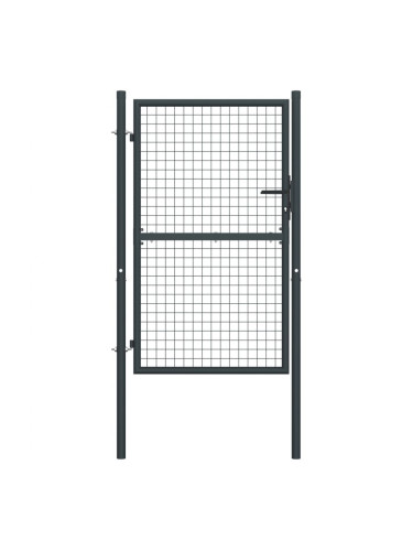 Sonata Мрежеста градинска врата, поцинкована стомана, 100x225 см, сива